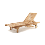 TEAK OUTDOOR EXTRA WIDE SUN LOUNGER