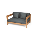 TEAK OUTDOOR CUSTARD PATIO SOFA - Image 4