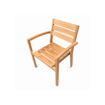 TEAK OUTDOOR HORIZZON STACKING CHAIR - Image 2