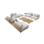 TEAK OUTDOOR GANOVA SET SOFA PATIO
