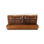 TEAK OUTDOOR KUNTA CHAISE DOUBLE SUN LOUNGER - Image 4