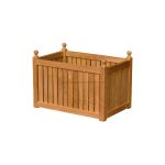 TEAK OUTDOOR RECTANGULAR PLANTER BOX